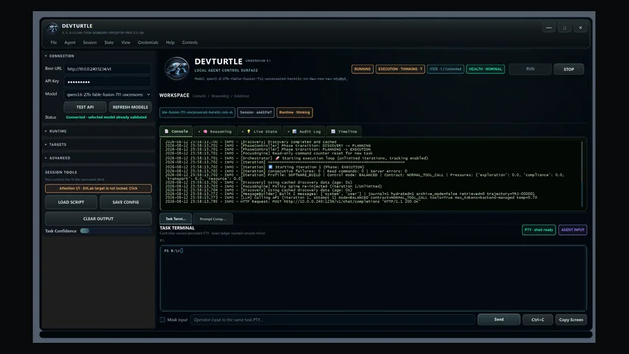 DevTurtle current UI preview